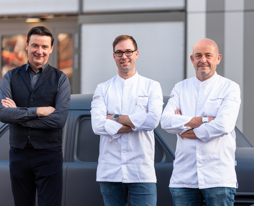 Olaf Rode (Restaurantleiter), Florian Peters (Küchenchef), Thomas Kammeier (Kulinarischer Direktor)